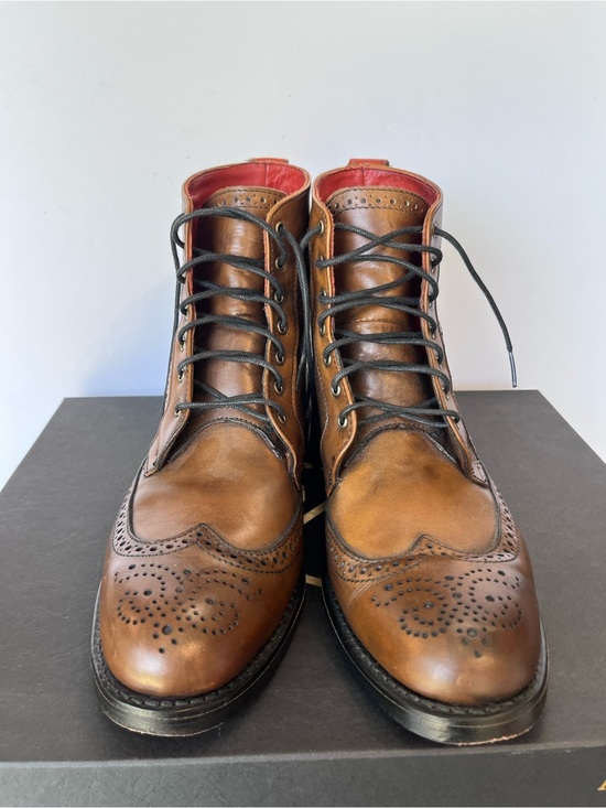 Allen Edmonds Dalton Wing Tip Leather Boots Bourbon main image 10